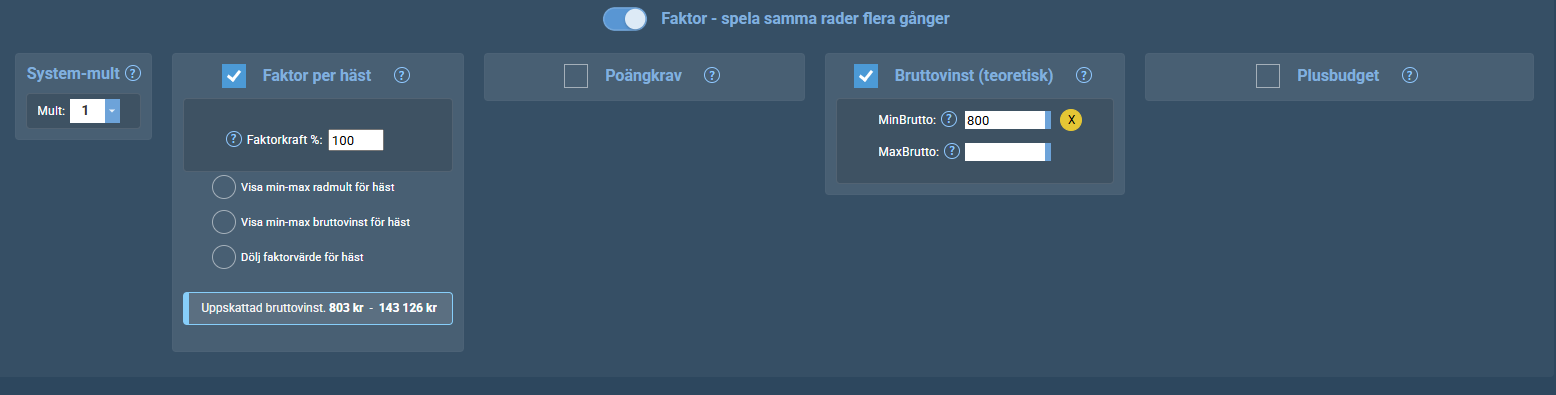 Ny layout faktor